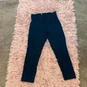 High-Waisted Teal Blue  Leggings LuLulemon. Ankle/capri